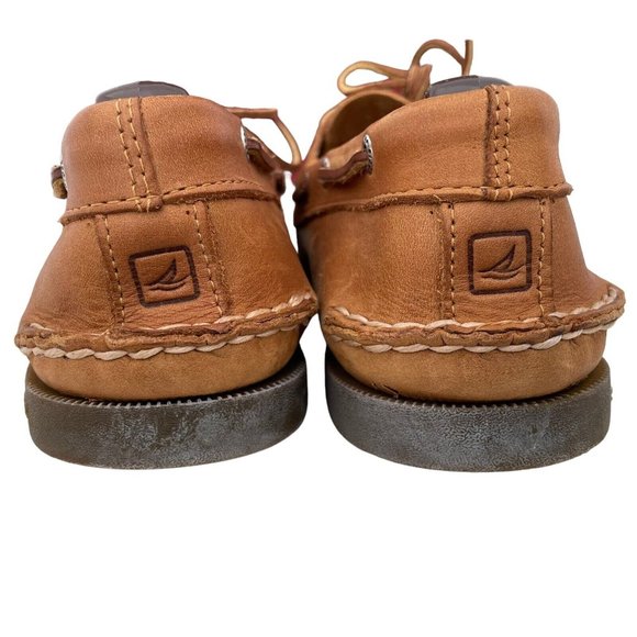 Sperry Top Sider Authentic Original 2 Eye Boat Deck Shoe Brown Leather Mens 12M - Picture 7 of 8